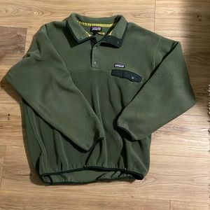 Mens Patagonia Synchilla Snap T Large Green